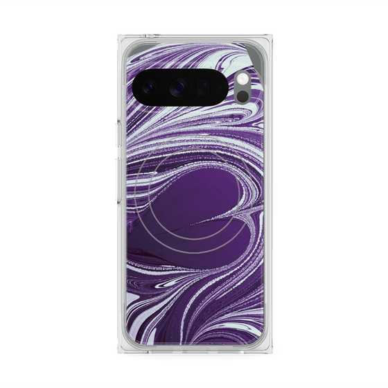 プレミアムスクエアケース with Pixelsnap［ y2k(Year2000) - Heart - Rich Purple ］