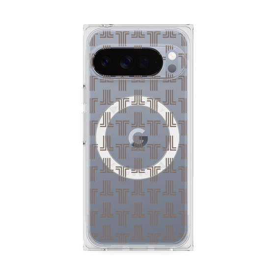 プレミアムスクエアケース with Pixelsnap［ LANVIN en Bleu - Monogram - Black ］