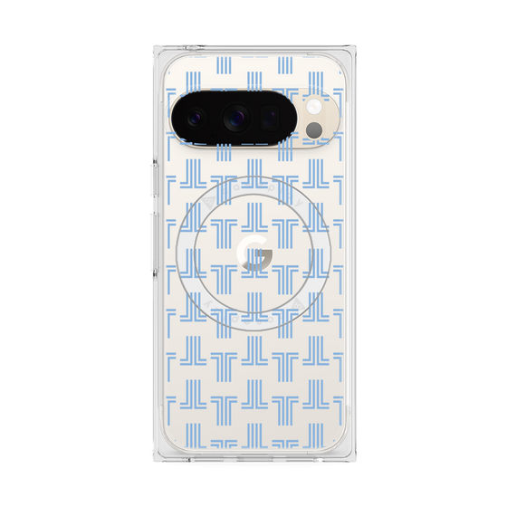 プレミアムスクエアケース with Pixelsnap［ LANVIN en Bleu - Monogram - Blue ］