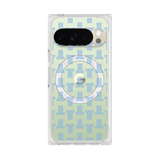 プレミアムスクエアケース with Pixelsnap［ LANVIN en Bleu - Monogram - Blue ］