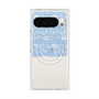 プレミアムスクエアケース with Pixelsnap［ LANVIN en Bleu - Lace - Blue ］