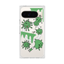 プレミアムスクエアケース with Pixelsnap［ PAINTING SMILE Green ］
