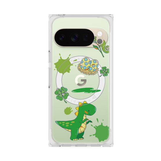 プレミアムスクエアケース with Pixelsnap［ DRAWING PAPER Green ］