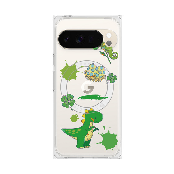 プレミアムスクエアケース with Pixelsnap［ DRAWING PAPER Green ］