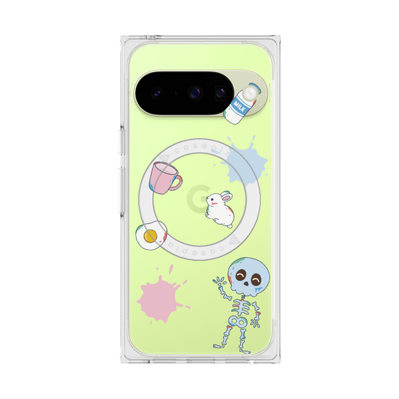 プレミアムスクエアケース with Pixelsnap［ DRAWING PAPER White ］