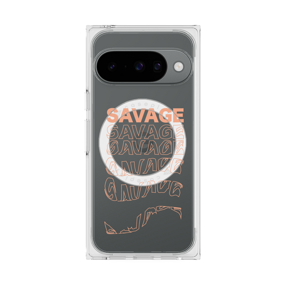 プレミアムスクエアケース with Pixelsnap［ SAVAGE Orange ］