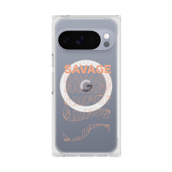プレミアムスクエアケース with Pixelsnap［ SAVAGE Orange ］