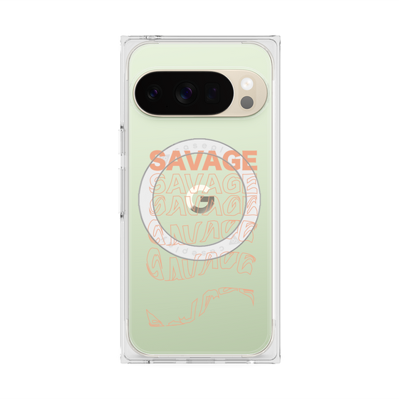 プレミアムスクエアケース with Pixelsnap［ SAVAGE Orange ］