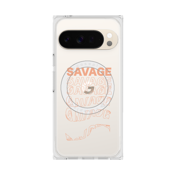 プレミアムスクエアケース with Pixelsnap［ SAVAGE Orange ］