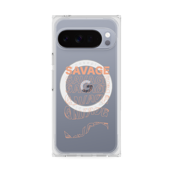 プレミアムスクエアケース with Pixelsnap［ SAVAGE Orange ］