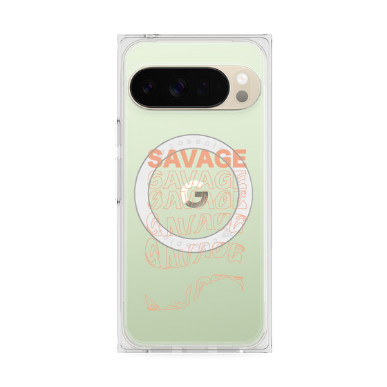 プレミアムスクエアケース with Pixelsnap［ SAVAGE Orange ］