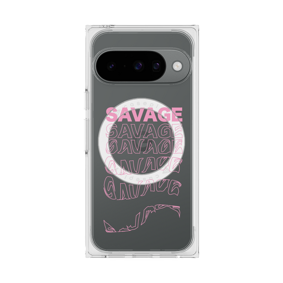 プレミアムスクエアケース with Pixelsnap［ SAVAGE Pink ］