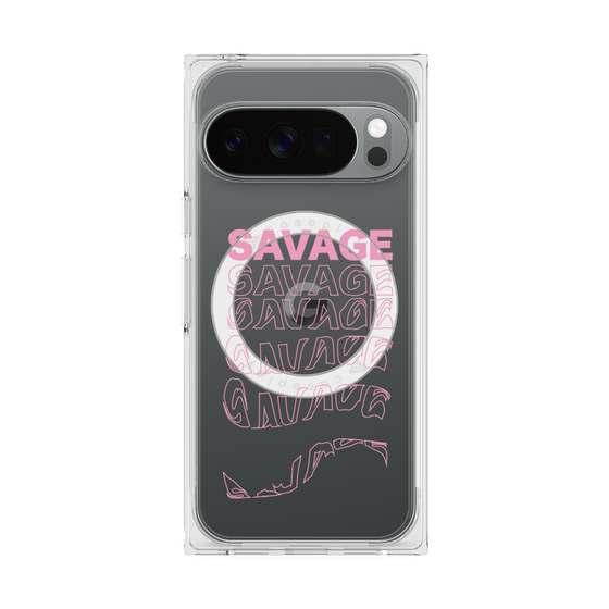 プレミアムスクエアケース with Pixelsnap［ SAVAGE Pink ］