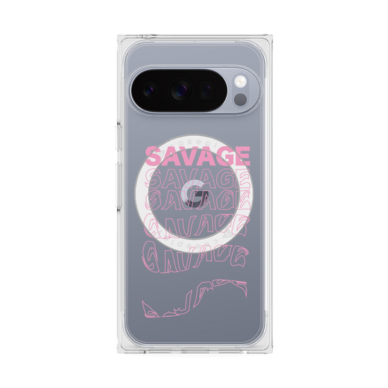 プレミアムスクエアケース with Pixelsnap［ SAVAGE Pink ］