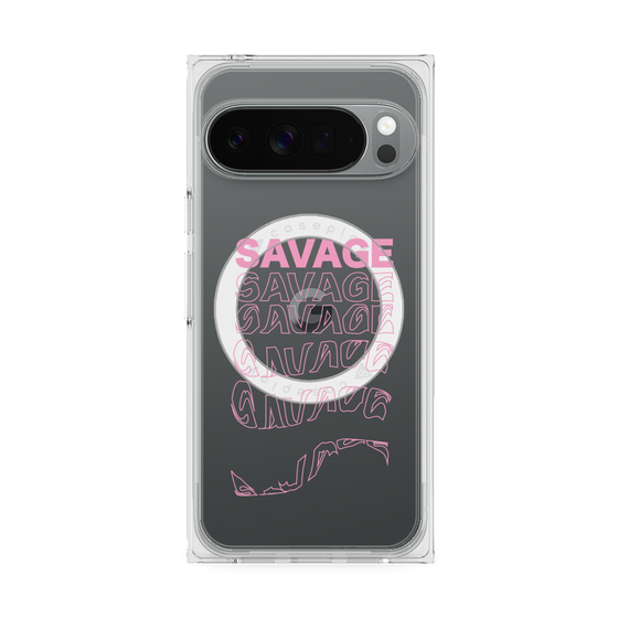 プレミアムスクエアケース with Pixelsnap［ SAVAGE Pink ］