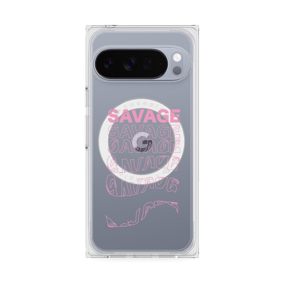プレミアムスクエアケース with Pixelsnap［ SAVAGE Pink ］