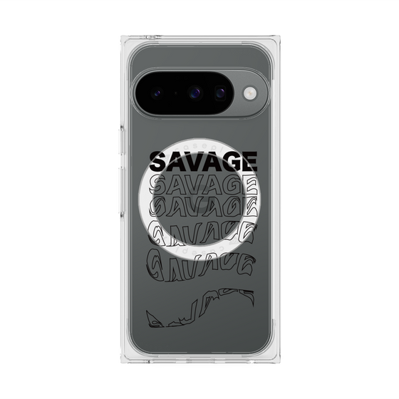 プレミアムスクエアケース with Pixelsnap［ SAVAGE Black ］