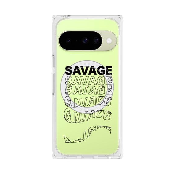 プレミアムスクエアケース with Pixelsnap［ SAVAGE Black ］