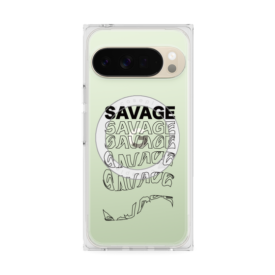 プレミアムスクエアケース with Pixelsnap［ SAVAGE Black ］