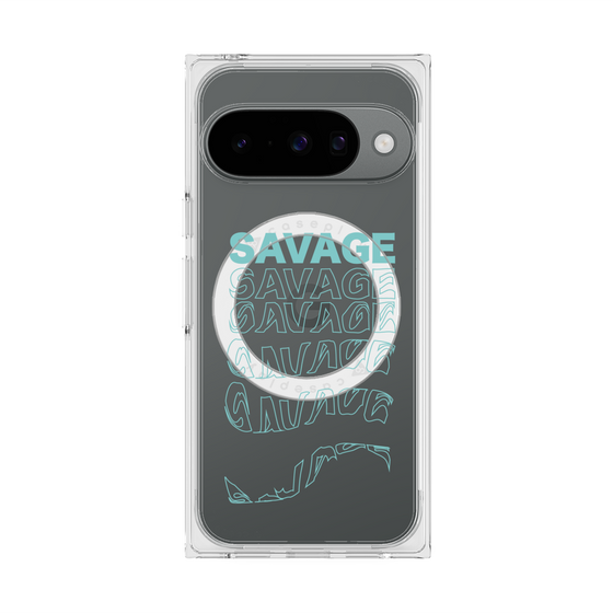 プレミアムスクエアケース with Pixelsnap［ SAVAGE Blue ］