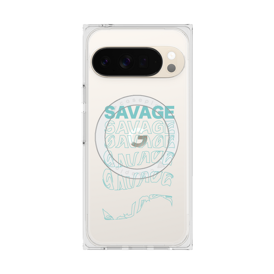 プレミアムスクエアケース with Pixelsnap［ SAVAGE Blue ］