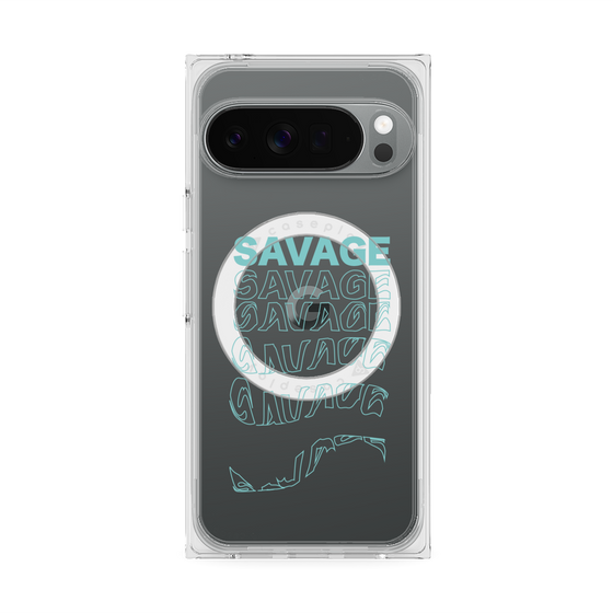 プレミアムスクエアケース with Pixelsnap［ SAVAGE Blue ］