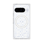 プレミアムスクエアケース with Pixelsnap［ LANVIN en Bleu - Logo Pattern - White ］