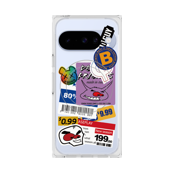 プレミアムスクエアケース with Pixelsnap［ Demon Friends Sticker .1 ］