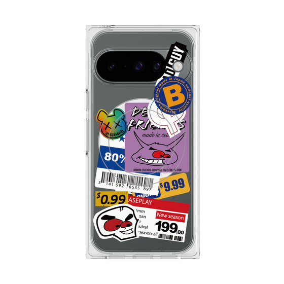プレミアムスクエアケース with Pixelsnap［ Demon Friends Sticker .1 ］