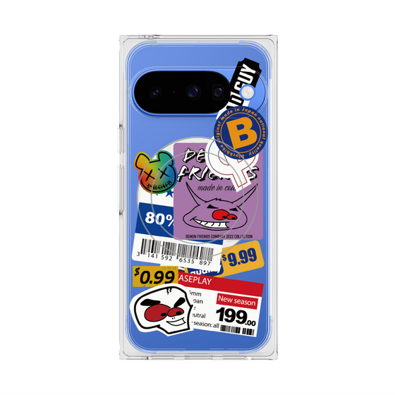 プレミアムスクエアケース with Pixelsnap［ Demon Friends Sticker .1 ］