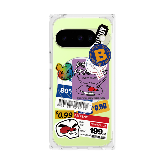 プレミアムスクエアケース with Pixelsnap［ Demon Friends Sticker .1 ］