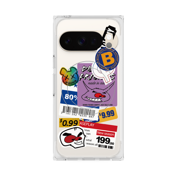 プレミアムスクエアケース with Pixelsnap［ Demon Friends Sticker .1 ］