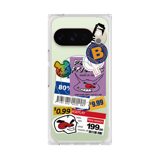 プレミアムスクエアケース with Pixelsnap［ Demon Friends Sticker .1 ］