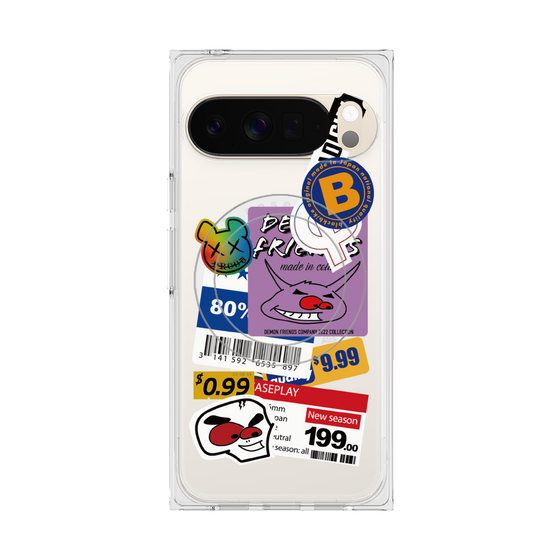 プレミアムスクエアケース with Pixelsnap［ Demon Friends Sticker .1 ］