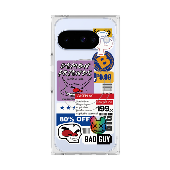 プレミアムスクエアケース with Pixelsnap［ Demon Friends Sticker .3 ］
