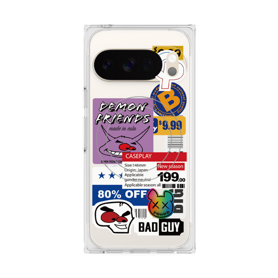 プレミアムスクエアケース with Pixelsnap［ Demon Friends Sticker .3 ］