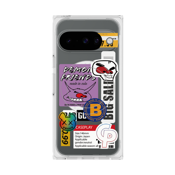プレミアムスクエアケース with Pixelsnap［ Demon Friends Sticker .4 ］