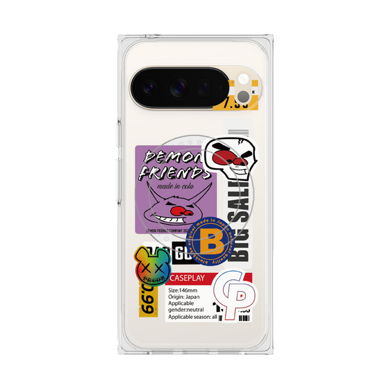 プレミアムスクエアケース with Pixelsnap［ Demon Friends Sticker .4 ］
