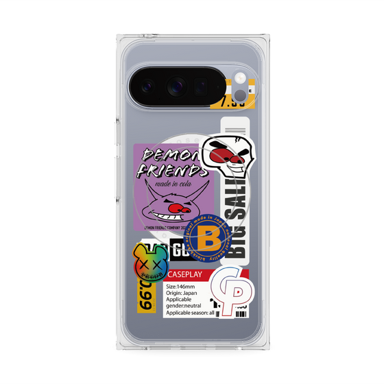 プレミアムスクエアケース with Pixelsnap［ Demon Friends Sticker .4 ］
