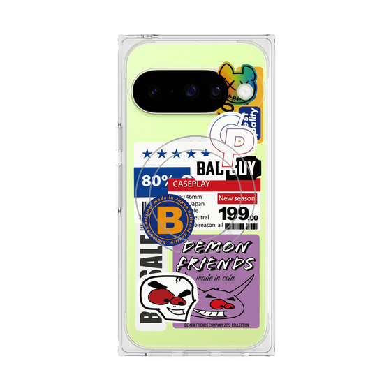 プレミアムスクエアケース with Pixelsnap［ Demon Friends Sticker .5 ］