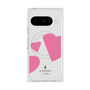 プレミアムスクエアケース with Pixelsnap［ LANVIN en Bleu Hearts Pink - ランバン ハート ピンク ］
