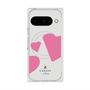 プレミアムスクエアケース with Pixelsnap［ LANVIN en Bleu Hearts Pink - ランバン ハート ピンク ］