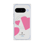 プレミアムスクエアケース with Pixelsnap［ LANVIN en Bleu Hearts Pink - ランバン ハート ピンク ］