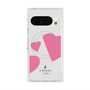 プレミアムスクエアケース with Pixelsnap［ LANVIN en Bleu Hearts Pink - ランバン ハート ピンク ］
