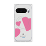 プレミアムスクエアケース with Pixelsnap［ LANVIN en Bleu Hearts Pink - ランバン ハート ピンク ］