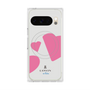 プレミアムスクエアケース with Pixelsnap［ LANVIN en Bleu Hearts Pink - ランバン ハート ピンク ］