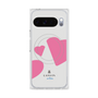 プレミアムスクエアケース with Pixelsnap［ LANVIN en Bleu Hearts Pink - ランバン ハート ピンク ］