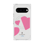 プレミアムスクエアケース with Pixelsnap［ LANVIN en Bleu Hearts Pink - ランバン ハート ピンク ］