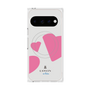 プレミアムスクエアケース with Pixelsnap［ LANVIN en Bleu Hearts Pink - ランバン ハート ピンク ］