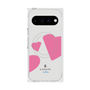 プレミアムスクエアケース with Pixelsnap［ LANVIN en Bleu Hearts Pink - ランバン ハート ピンク ］